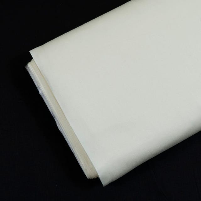 Off White Colour Zara Cotton Silk fabric