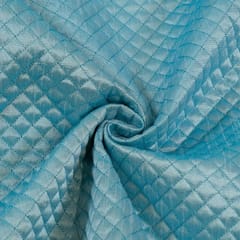 Sky Blue Colour Quilted Taffeta fabric