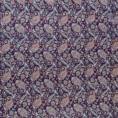 Purple Colour Pashmina Printed Fabric