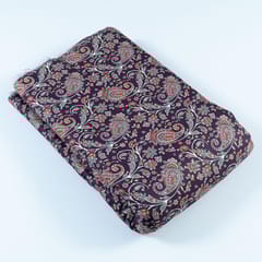 Purple Colour Pashmina Printed Fabric