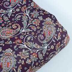 Purple Colour Pashmina Printed Fabric