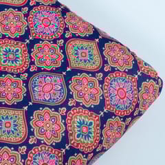 Blue Colour Pashmina Printed Fabric