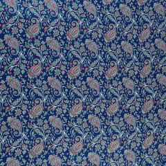 Blue Colour Pashmina Printed Fabric