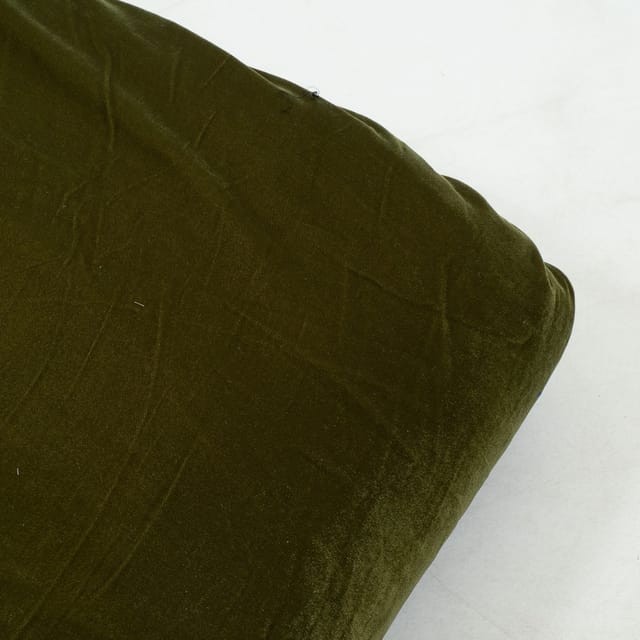 Olive Green Colour  micro Velvet fabric