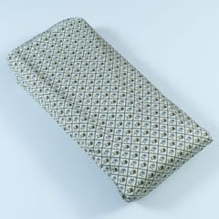 Pista Green Colour Raw Silk Digital Printed Fabric