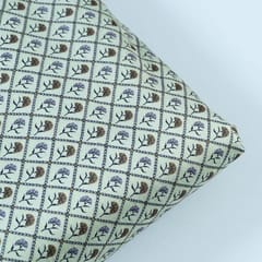 Pista Green Colour Raw Silk Digital Printed Fabric