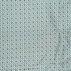 Pista Green Colour Raw Silk Digital Printed Fabric