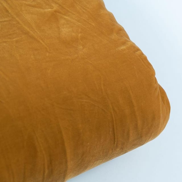 Mustard Colour micro Velvet fabric