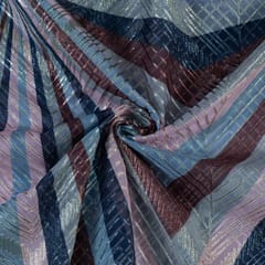 Grey Colour Organza Print With Embroidered Fabric