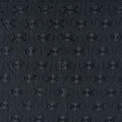 Black Colour Georgette Lakhnavi Embroidered Fabric