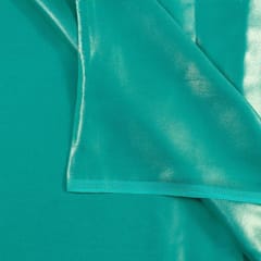 Sea Green Colour Shimmer Georgette Foil fabric