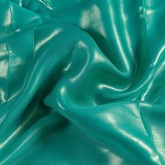 Sea Green Colour Shimmer Georgette Foil fabric