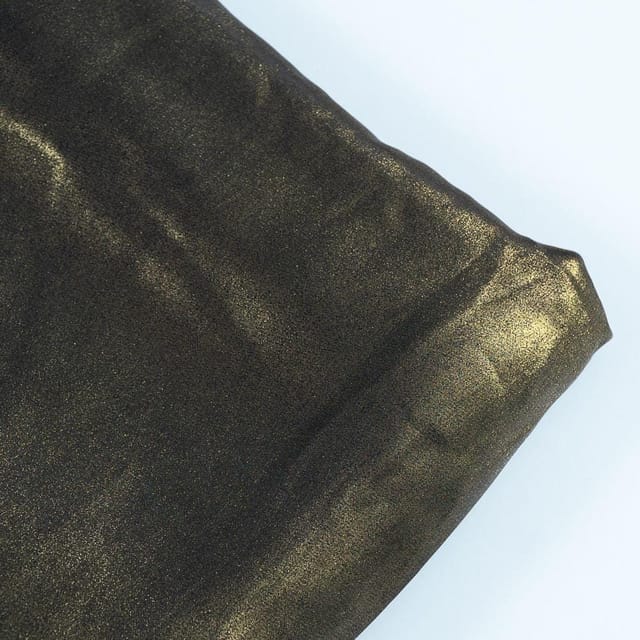 Black Colour Shimmer Georgette Foil fabric