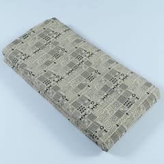 Cream Colour Cotton Printed Fabric