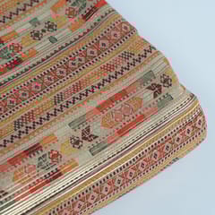 Multi Colour Georgette Foil Printed Fabric