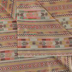 Multi Colour Georgette Foil Printed Fabric