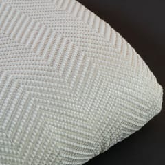 Off White Colour Dyeable Georgette Embroidered Fabric