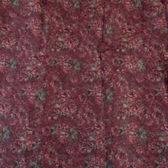 Rust Colour Organza Printed Fabric