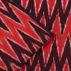 BROWN WITH RED ZIGZAG