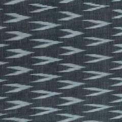 BLACK WITH WHITE  ARROY IKAT fabric