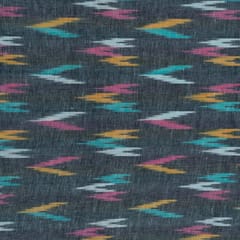 GREY WITH  MULTIColour  ARROR  IKAT fabric