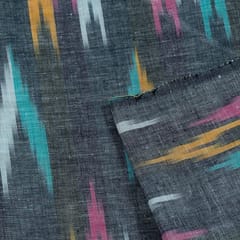 GREY WITH  MULTIColour  ARROR  IKAT fabric