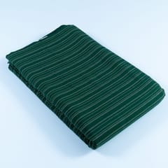 Green Colour Kantha Dobby Strips fabric