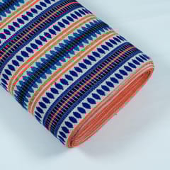 BLUE JACQUARD fabric