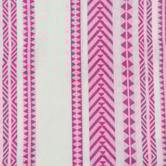 WHITE WITH PINK STRIPES JACQUARD fabric