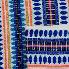 BLUE JACQUARD fabric