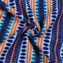 BLUE JACQUARD fabric