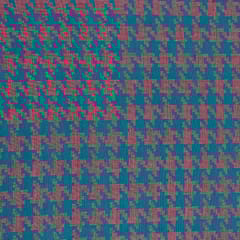 GREEN WITH RED DESIGN JACQUARD fabric