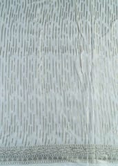 White Colour Dyeable Chinon Chiffon Embroidered Fabric