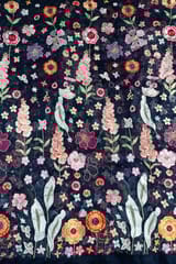 Blue Colour Organza Emboridery fabric