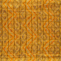 Yellow Colour Chinon Jacquard Digital Printed Fabric
