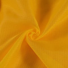 Yellow Colour Kota Doria Checks fabric