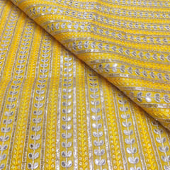 Dyeable Uppada Embroidered Fabric