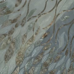 White Colour Georgette Sequins Embroidered Fabric