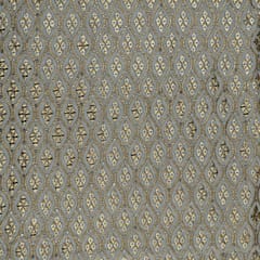 Dyeable Georgette Zari and Faux Mirror Embroidered Fabric