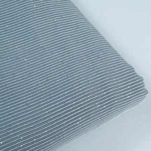 Grey Colour Georgette Thread With Sequins Embroidered Fabric