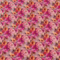 Multi Colour Velvet Digital Printed Fabric