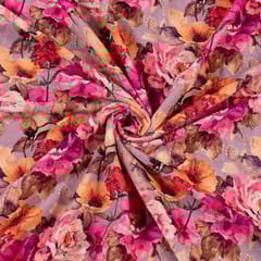 Multi Colour Velvet Digital Printed Fabric