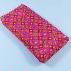 Majenta Colour Dola Silk Digital Printed Fabric