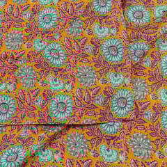 Haldi Colour Dola Silk Digital Printed Fabric