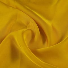 Yellow Colour Georgette Satin fabric
