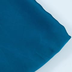 Teal Blue Colour Georgette Satin fabric