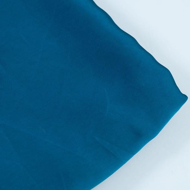 Teal Blue Colour Georgette Satin fabric
