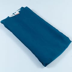 Teal Blue Colour Georgette Satin fabric
