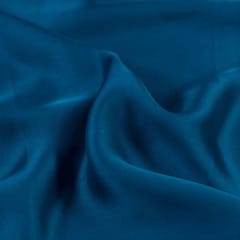 Teal Blue Colour Georgette Satin fabric