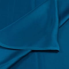 Teal Blue Colour Georgette Satin fabric